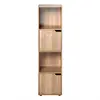 Image de Meuble 4 cases décor bois 2 portes - l31 x h120 cm