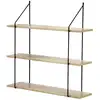 Image de Étagère murale 3 niveaux décor bois l60 cm