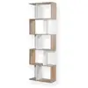 Image de Bibliothèque multi-cases h180 cm - décor bois et blanc