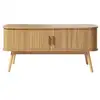 Image de Meuble tv 2 portes coulissantes l119 cm - bois clair