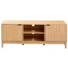 Image de Meuble tv 2 niches et 2 portesl140 cm - effet bois clair