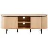 Image de Meuble tv 2 portes l150 cm - effet bois clair