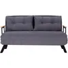 Image de Canapé lit 2 places convertible l133 cm - gris
