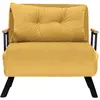 Image de Fauteuil convertible en tissu l67 cm - jaune
