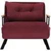 Image de Fauteuil convertible en tissu l67 cm - bordeaux