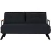 Image de Canapé lit 2 places convertible l133 cm - noir