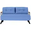 Image de Canapé lit 2 places convertible l133 cm - bleu