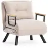 Image de Fauteuil convertible en tissu l67 cm - beige