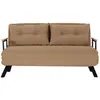 Image de Canapé lit 2 places convertible l133 cm - taupe