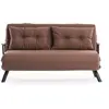 Image de Canapé lit 2 places convertible l133 cm - marron