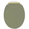 Image de Abattant wc frein de chute design bois kaki 48 x 38