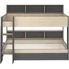 Image de Lits Superposés avec Niches de rangement - 90x200 cm - Gris Anthracite