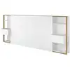 Image de Tête de lit effet bois et blanc pour lit de 140 ou de 160 cm