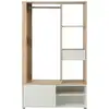 Image de Meuble d'entrée effet bois et blanc h182