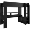 Image de Lit mezzanine de gamer effet bois 90 x 200 cm