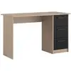 Image de Bureau 3 tiroirs effet bois bois/noir