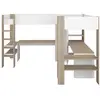 Image de Lit mezzanine effet bois , blanc 90 x 200 cm
