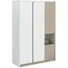 Image de Armoire 4 portes effet bois et blanc