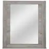 Image de Miroir posable effet bois chêne gris élégant