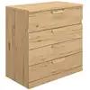 Image de Commode 4 tiroirs effet bois bois