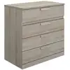 Image de Commode 4 tiroirs effet bois gris