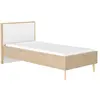 Image de Lit simple 120cm x 200cm effet bois chêne blond