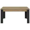 Image de Table rectangulaire 1 allonge effet bois chêne marron