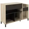 Image de Rangement vinyles effet bois clair et noir