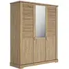 Image de Armoire 3 portes effet bois clair