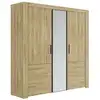Image de Armoire 3 porte avec 1 miroir effet bois