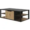 Image de Table basse effet bois et noir