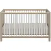 Image de Lit bébé évolutif achille 70cm x 140cm effet bois chêne blond/blanc