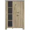 Image de Vaisselier 4 portes effet bois chêne clair