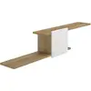 Image de Etagere murale effet bois blanc brillant