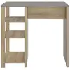 Image de Ilôt central effet bois chêne clair & beige