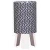 Image de Lampe de chevet avec pied en coton marine