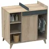 Image de Commode à langer évolutive couleur bois et gris volcan