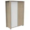 Image de Armoire 2 portes couleur bois et blanc