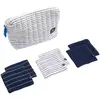 Image de Trousse de toilette en double gaze de coton et carrés éponge
