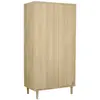 Image de Armoire 2 portes avec détail imitation bois texturé et pieds bois