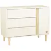 Image de Commode 3 tiroirs et 1 porte pieds bois