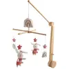 Image de Mobile musical en bois avec jouets en coton