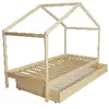 Image de Lit cabane avec 1 tiroirs, bois clair, 90x190 cm