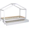 Image de Lit cabane avec 1 tiroirs, blanc, 90x190 cm