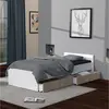 Image de Lit kappa 90x190 + 2 tiroirs / décor chêne blanchi et blanc