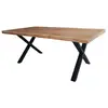 Image de Table à manger 8 places bois de chêne, métal beige