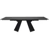 Image de Table à manger extensible noire 6 à 10 personnes L160/240
