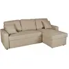 Image de Canapé d'angle convertible et réversible en tissu beige