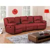 Image de Canap © relaxation cuir 3 places rouge