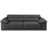 Image de Canap © fixe cuir 3 places gris anthracite